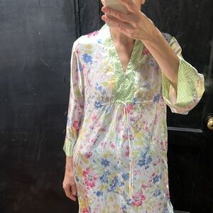 Oscar de la Renta Robe/House Coat with zipper and pockets, SZ M